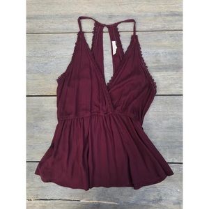 LA Hearts Maroon Tank Top